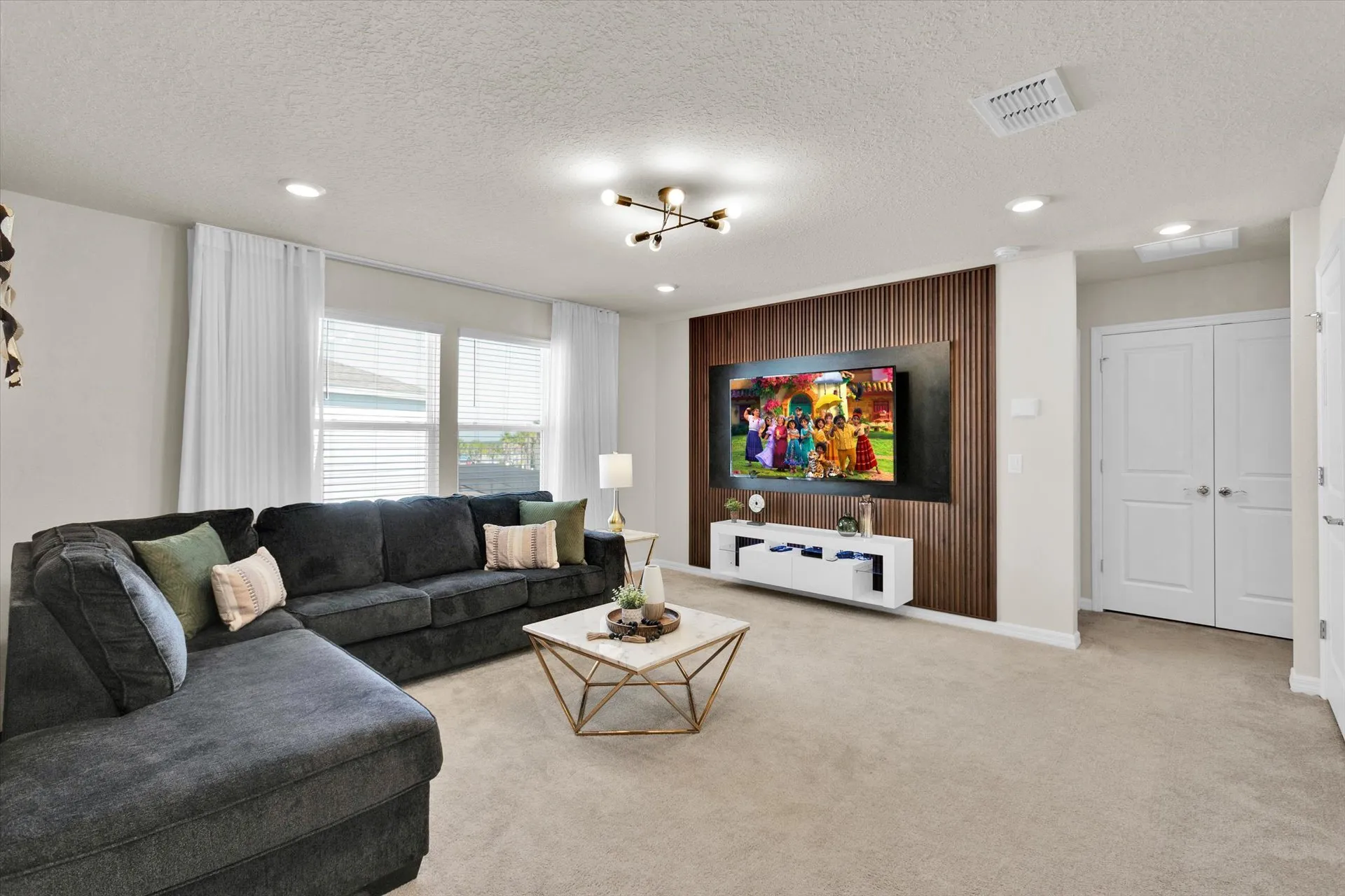 Modern living room with TV