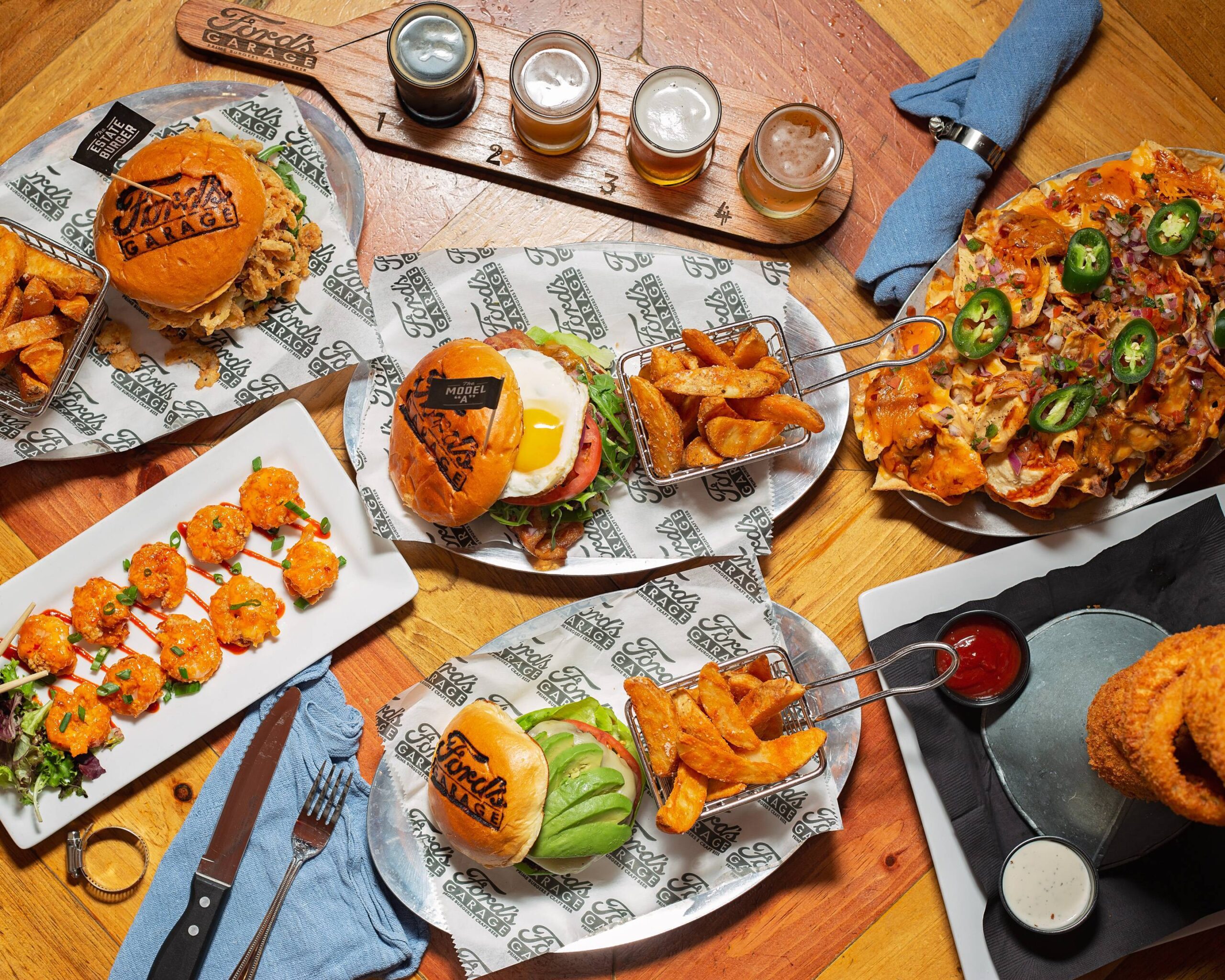 A selection of Ford's Garage menu items