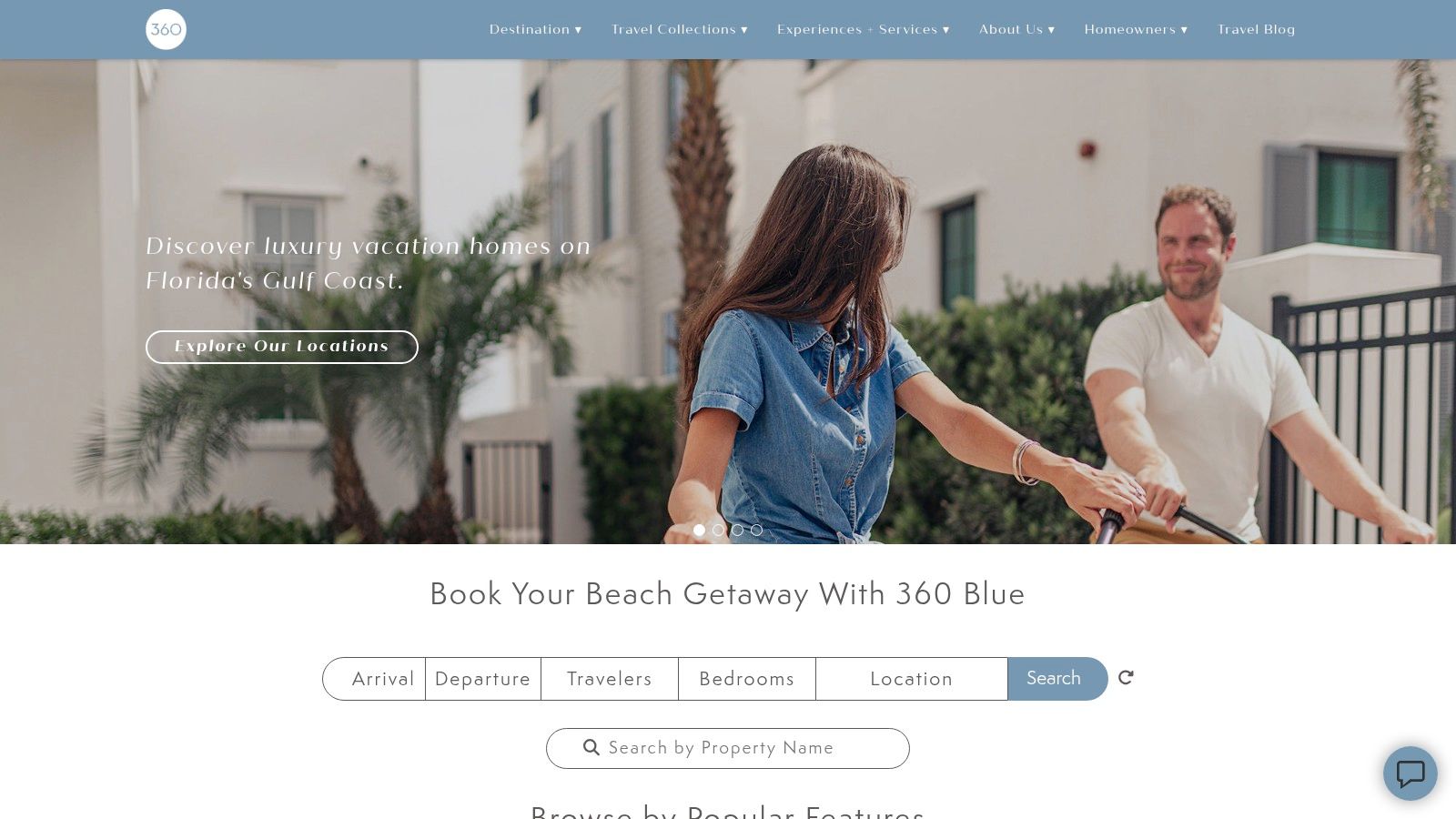 Luxury beachfront home with a pool, a prime example of gulf coast beach house rentals available through 360 Blue