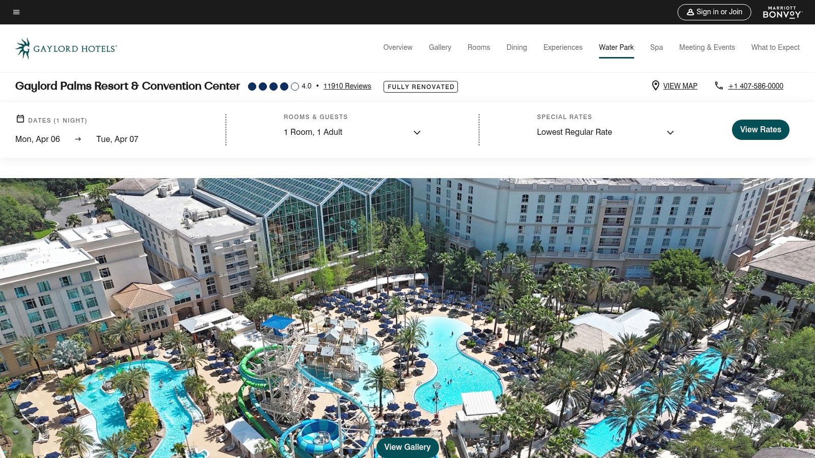 Gaylord Palms Resort & Convention Center – Cypress Springs Water Park