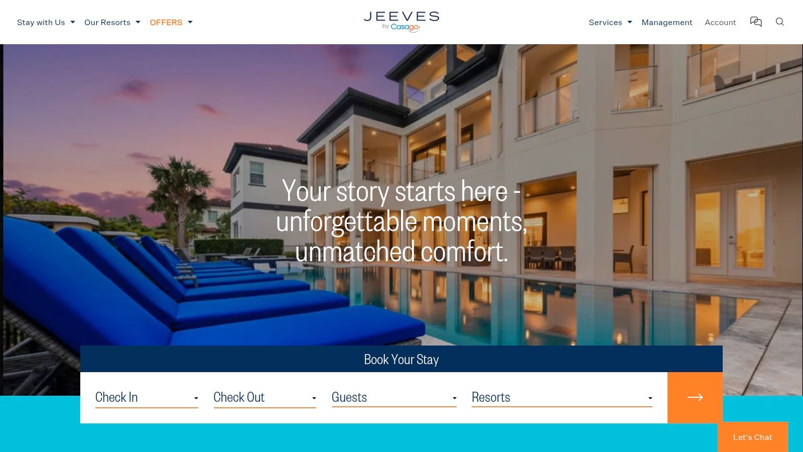 A luxurious Kissimmee resort home with a private pool, managed by Jeeves Florida Rentals