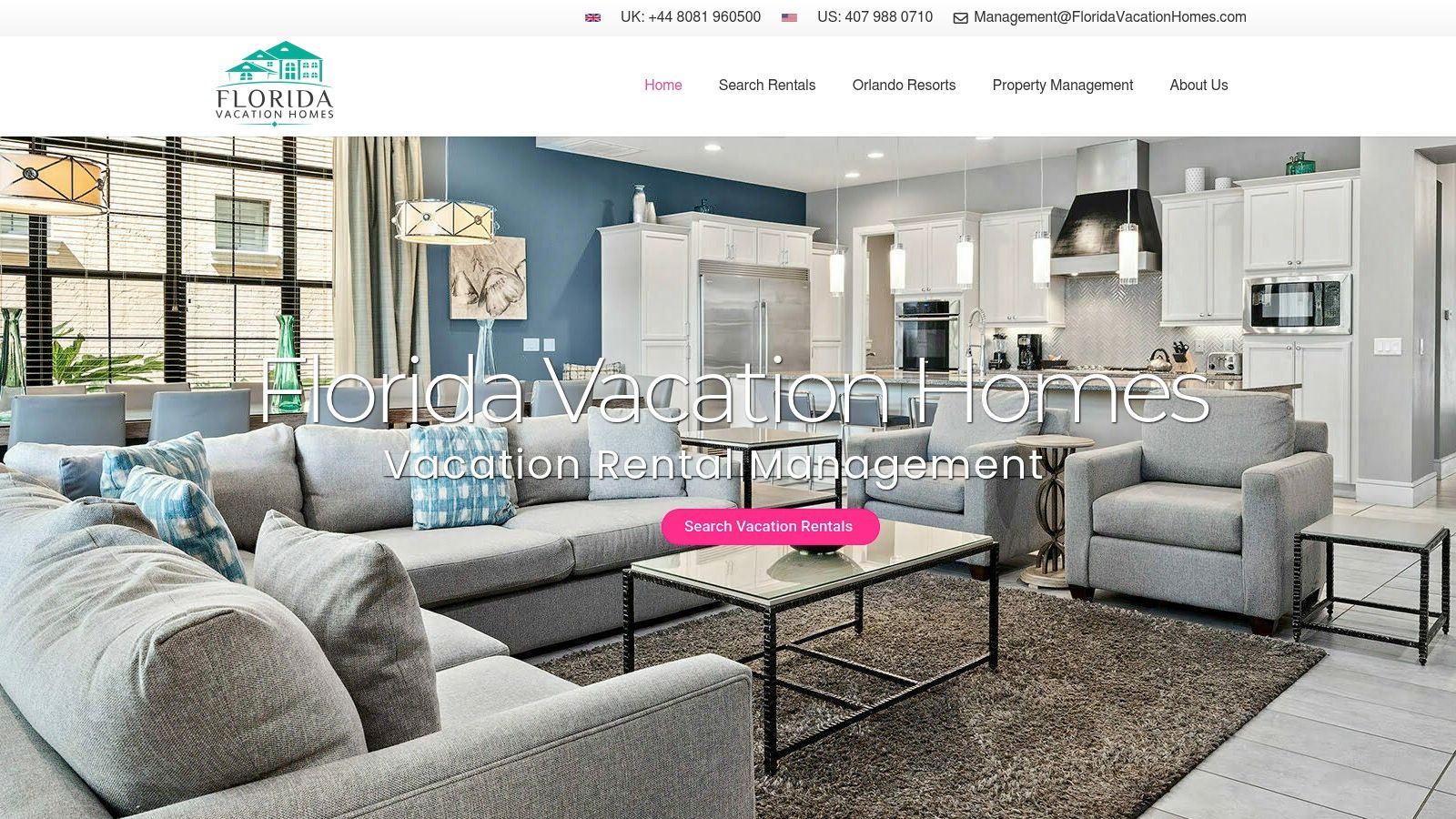 A beautiful vacation home pool area in Kissimmee, Florida managed by Florida Vacation Homes & Villas